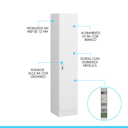 Sapateira Organizadora Londres com 1 Porta Menu Móveis Branco