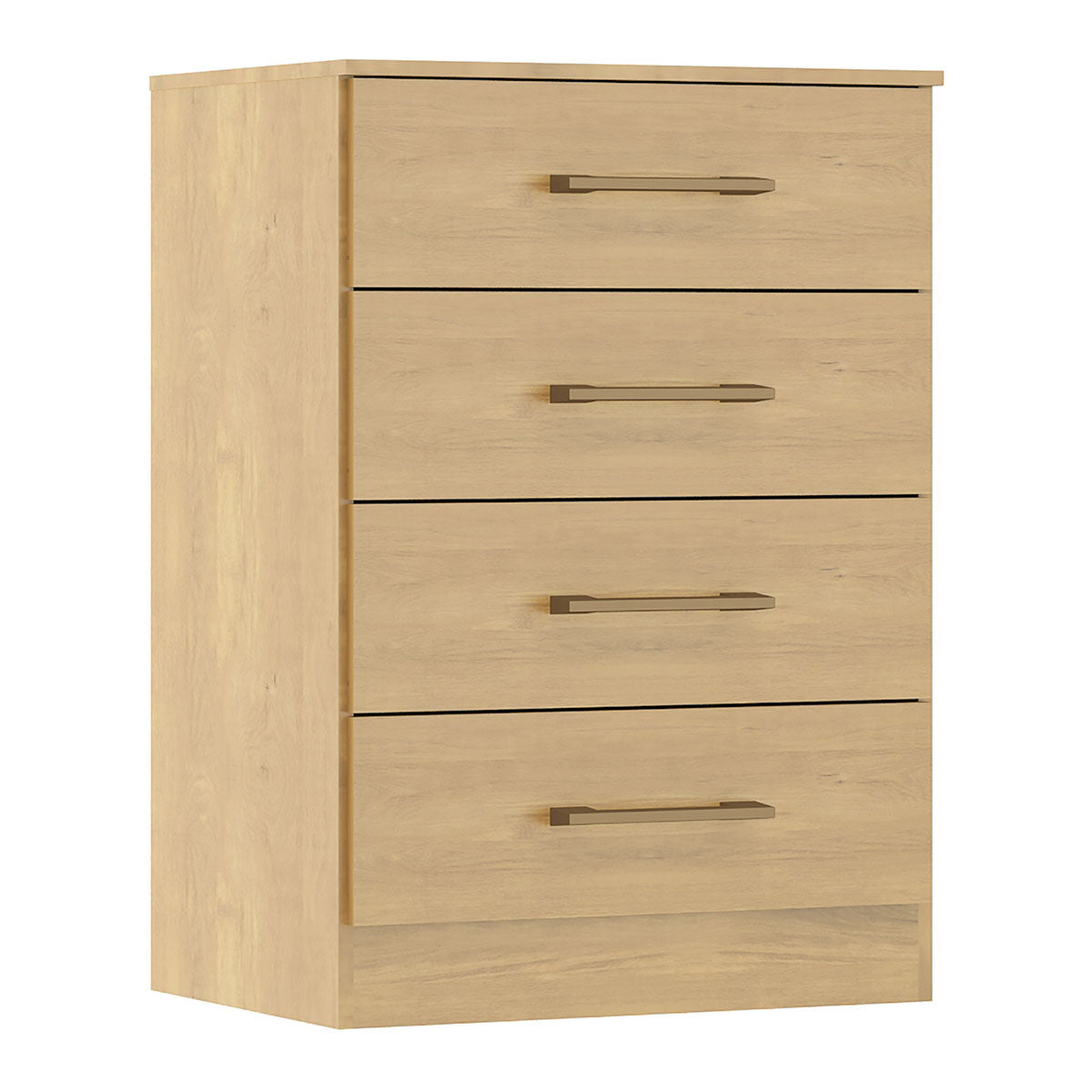 Cômoda para Quarto 4 Gavetas 93cm Menu Móveis Carvalho