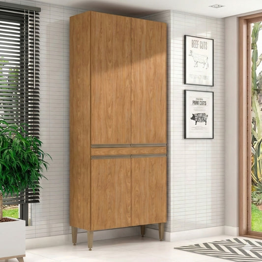 Paneleiro 4 Portas para Cozinha Modulada Paris Menu Móveis Freijó