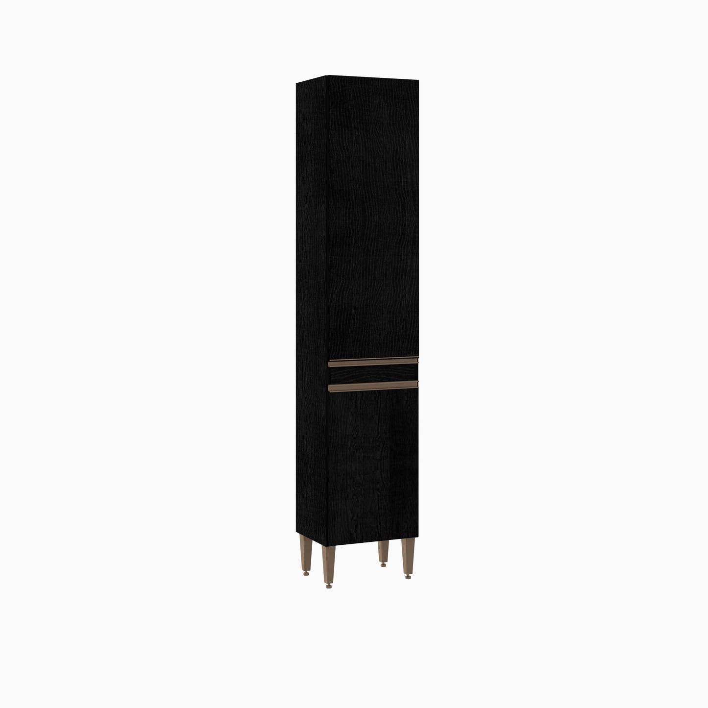 Paneleiro 2 Portas para Cozinha Modulada Milão Preto 182cm Menu Móveis
