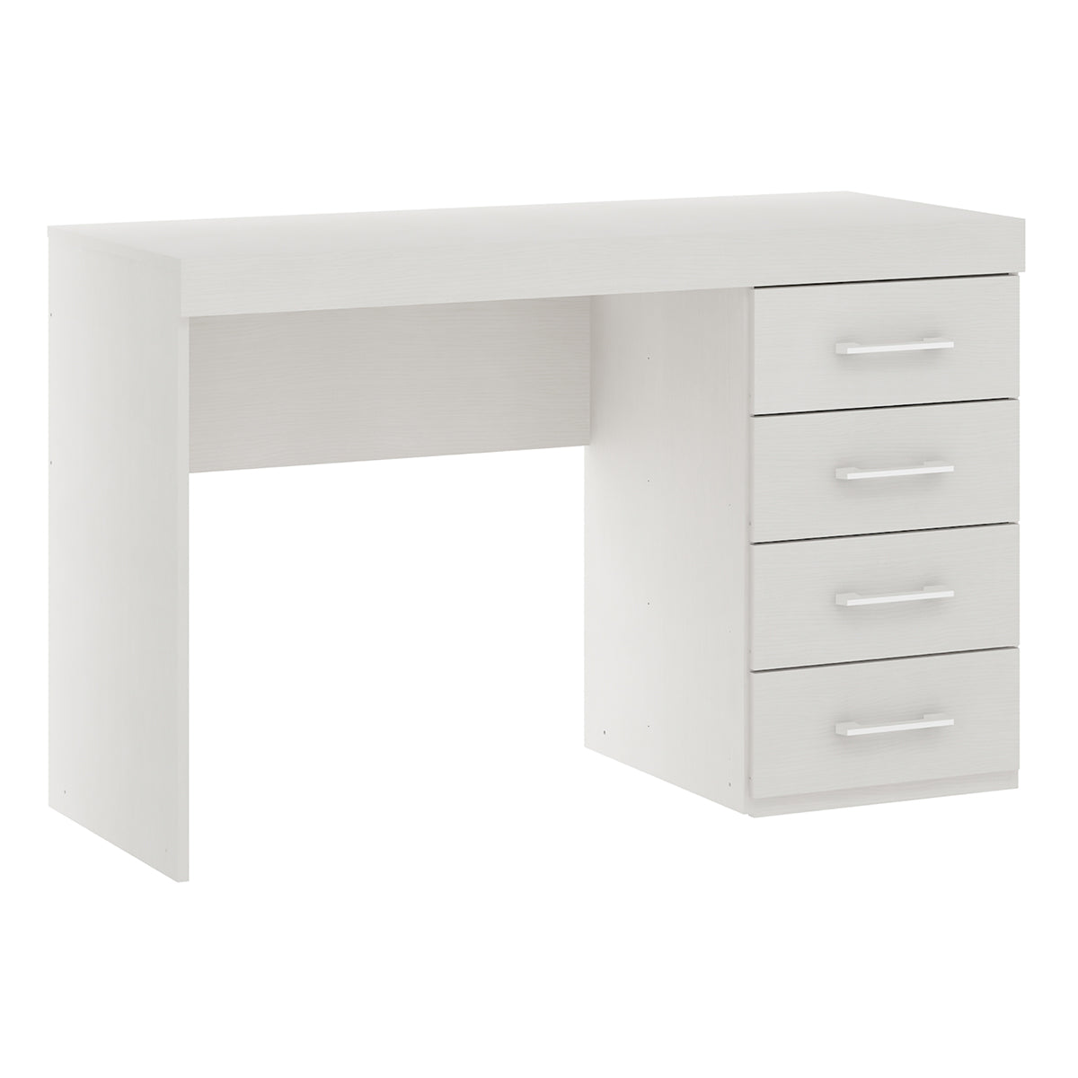 Mesa Escrivaninha Home Office Com 4 Gavetas 120cm Menu Móveis Branco