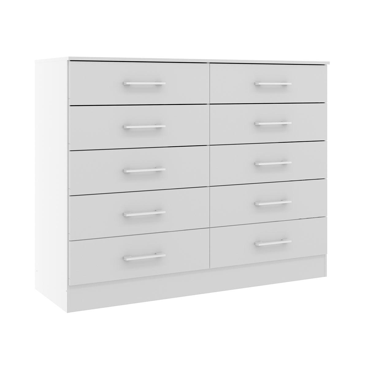Cômoda para Quarto Casal Organizadora com 10 Gavetas Menu Móveis Branco