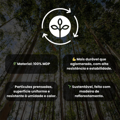 Balcão para Pia 120cm Menu Móveis Branco